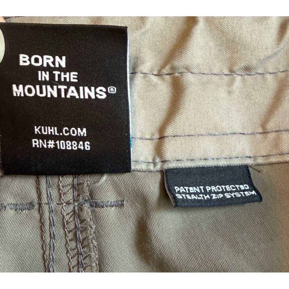 Kuhl Renegade Convertible Stealth Pants Mens 33x32 Khaki Hiking Cargo Trousers - Picture 3 of 11